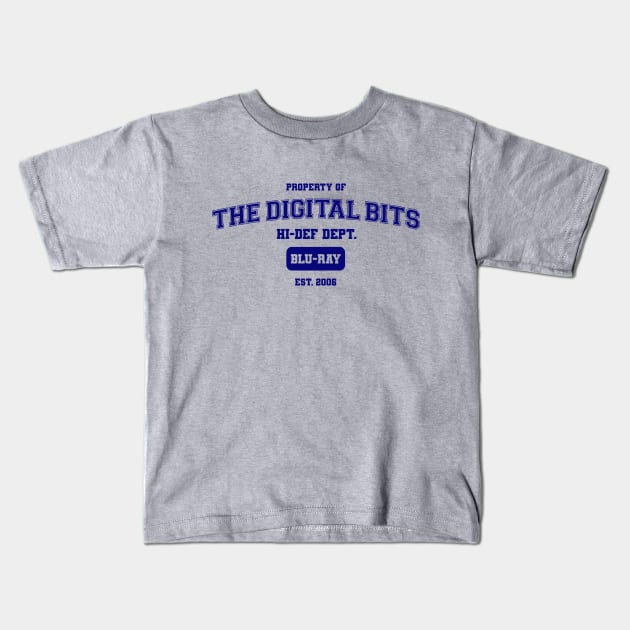 The Digital Bits Hi-Def Athletics - Blue on Light Kids T-Shirt by TheDigitalBits